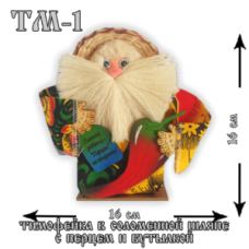 ТМ-1 Тимофейка в соломенной шляпе с перцем и бутылкой.