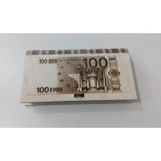 Купюрница 100 евро, гравировка 17*9,5*2 без упаковки