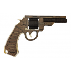 Модель в сборе "Револьвер "  19,5*13.5 см. ДВП, без упаковки